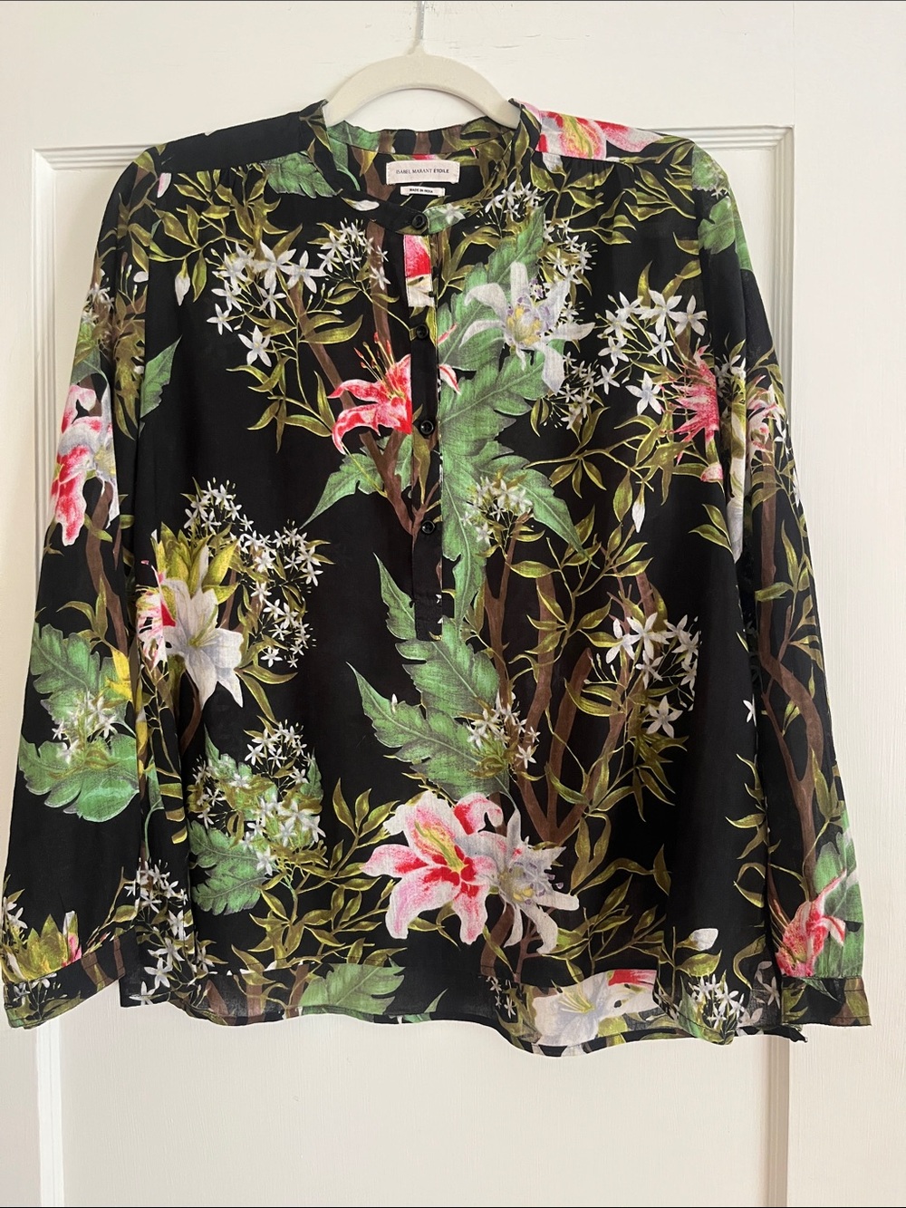 Isabel Marant Etoile Maria top black tropical size 40